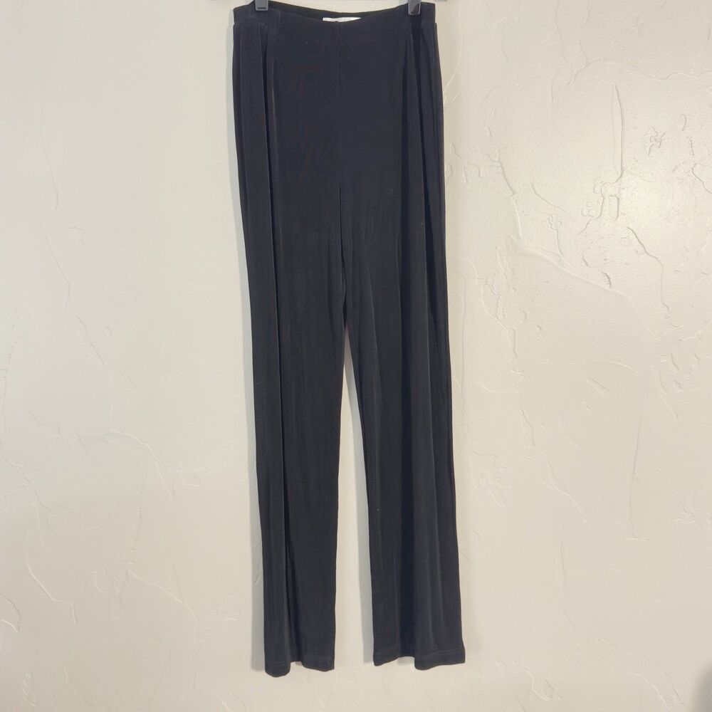 Kiara Women's Black Slinky Travel Wrinkle Resistant Pant  Size Medium EUC